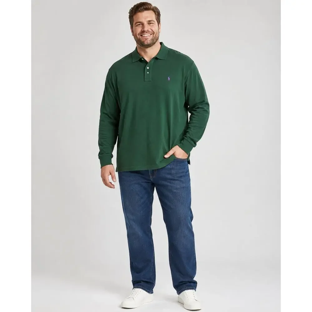 POLO RALPH LAUREN Long Sleeve Polo Shirt Size 3XLT NEW Green $170
